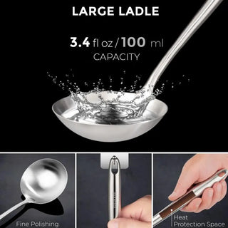 Yosukata long-handle stainless steel wok utensils for high-heat cooking