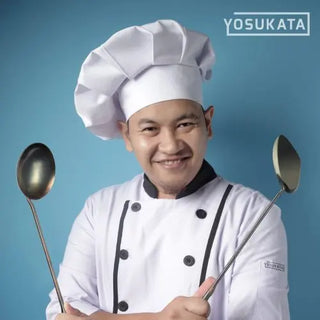 Yosukata wok spatula, ladle, and three pairs of bamboo cooking chopsticks