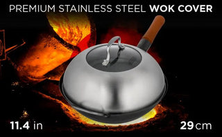 Yosukata 11.4-inch stainless steel wok lid with tempered glass, alternate view 6