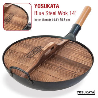 Yosukata 14-inch carbonized wooden wok lid, alternate view 4