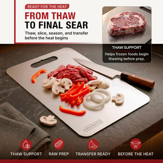 Yosukata 37 cm × 25.4 cm Stainless Steel Cutting Board