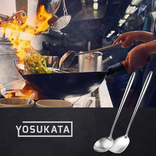 Yosukata 17-inch stainless steel wok spatula and ladle set, alternate view 8
