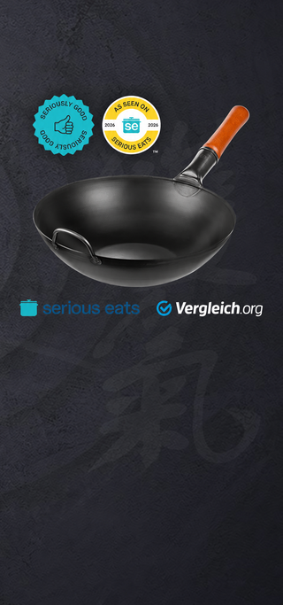 34 cm Black Carbon Steel Wok