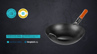 34 cm Black Carbon Steel Wok